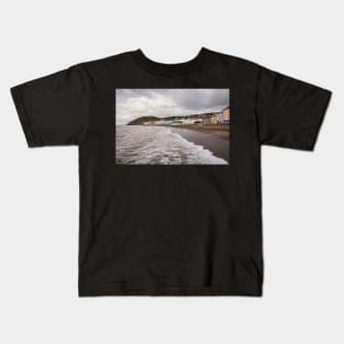 Aberystwyth North Beach, Ceredigion, Wales Kids T-Shirt